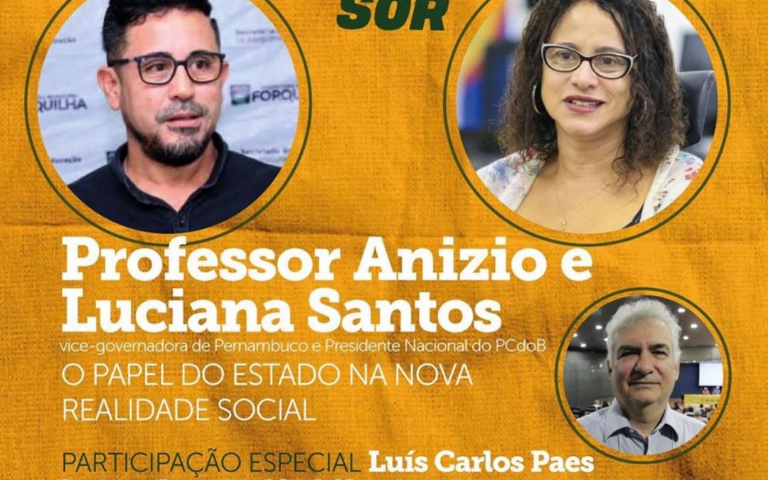 Professor Anízio, pré-candidato a prefeito em Fortaleza, recebe Luciana Santos em debate virtual
