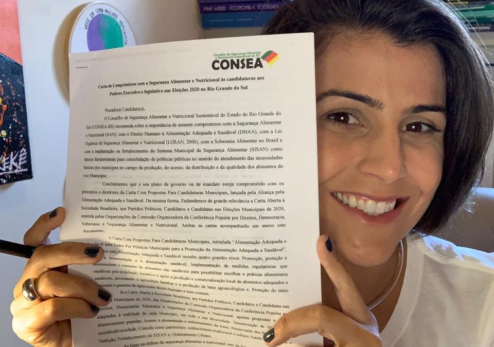 Manuela d’Ávila assina compromisso por segurança alimentar e nutricional sustentável