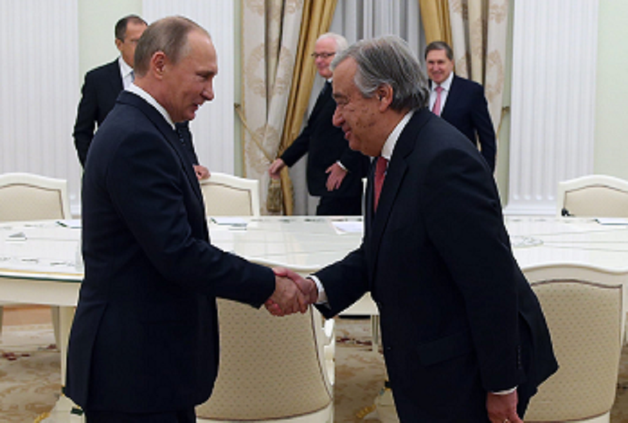 ONU se reúne com Putin na Rússia sobre o processo de paz na Ucrânia