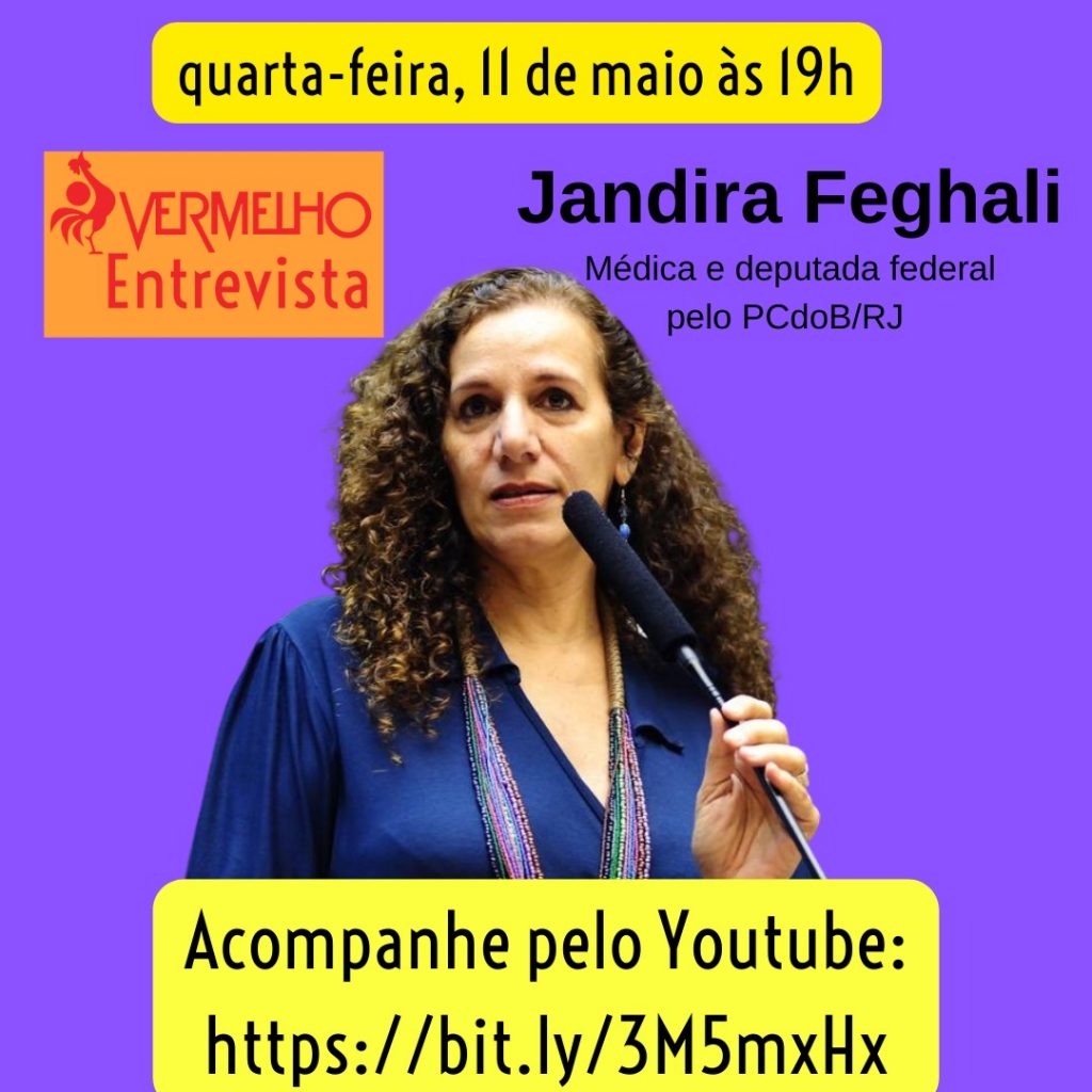 Vermelho entrevista a deputada Jandira Feghali nesta quarta (11)
