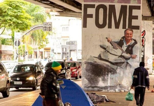 Ruas de São Paulo estampam o descaso de Bolsonaro com a fome