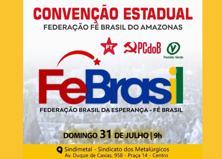 Federação Fe Brasil do Amazonas fará convenção neste domingo