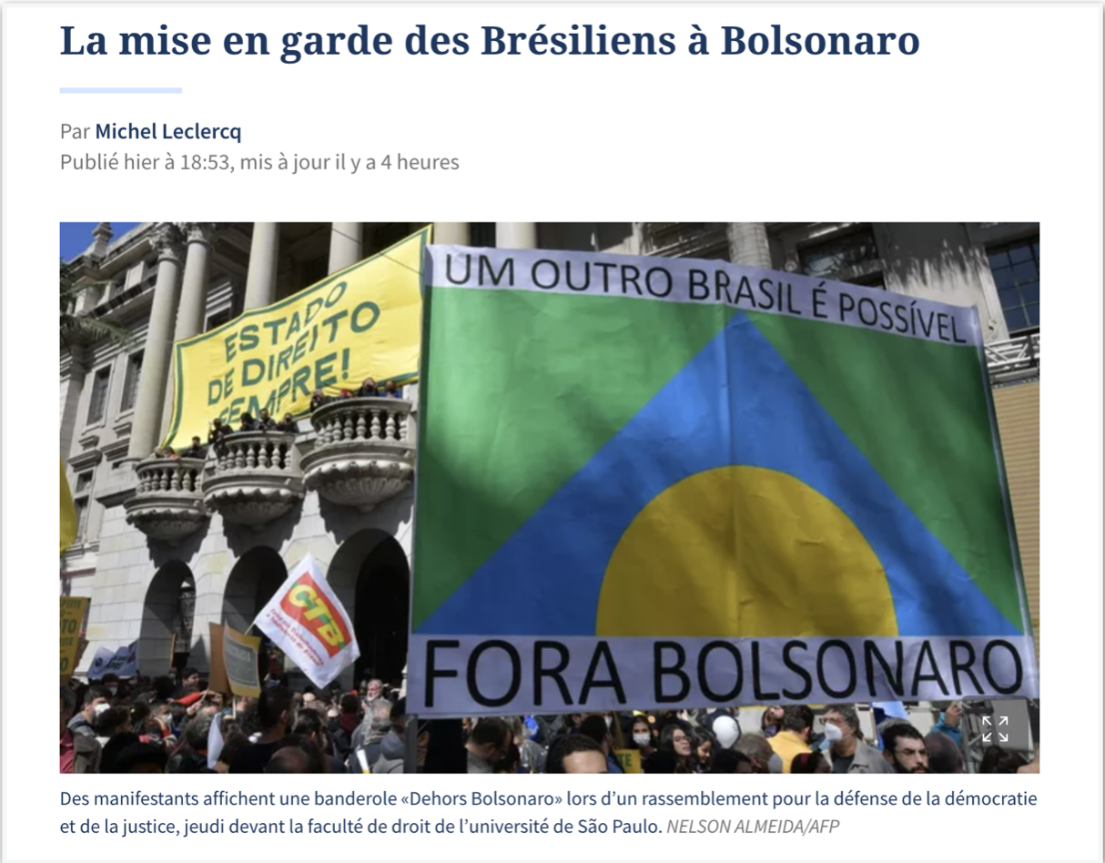 Imprensa internacional aplaude atos pró-democracia e rechaça Bolsonaro